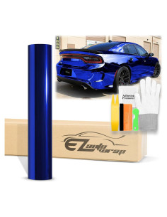 Vinilo Adhesivo EZAUTO WRAP 5FTx15FT Azul Real para Vehículos