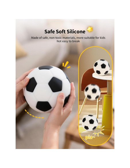 Luz Nocturna de Fútbol TechCharm LED Recargable Silicona 13cm