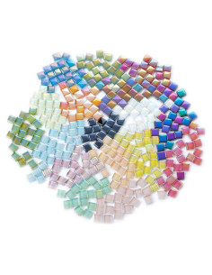 Azulejos de mosaico de vidrio BTMIEY 200 piezas color mixto