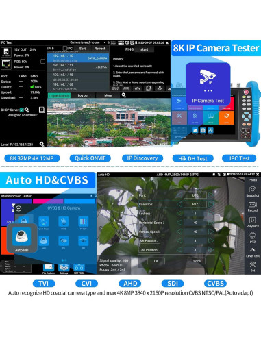 Probador de Cámara CCTV Rsrteng IPC-9800MOVTADHS 8K 32MP
