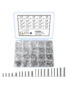 Kit de 1000 Tornillos Pequeños M1.6 M1.7 M2 M2.5 M3 WSLLM