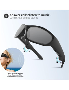 Gafas de sol Bluetooth BJ Vision 5C UV400 a prueba de viento 2