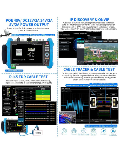 Probador de Cámara CCTV Rsrteng IPC-9800MOVTADHS 8K 32MP