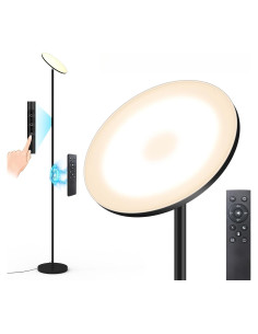 Lámpara de Pie LED Lilaiaro 36W 3600LM Control Remoto Negra