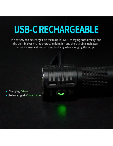 Linterna EDC LUMINPRO Apollo Compact 1000 Lumens USB-C IPX8