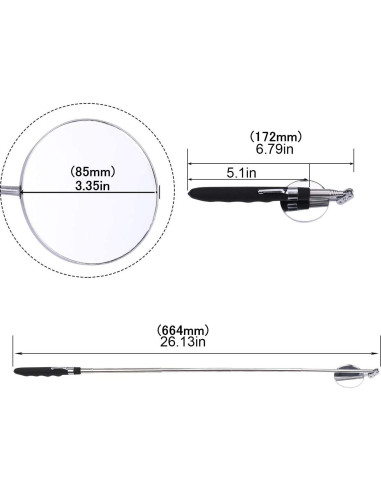 Espejo de Inspección Telescópico 3 Piezas LED Betterstar