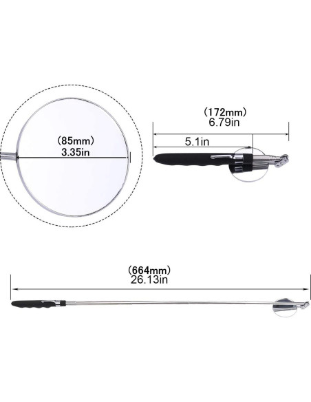 Espejo de Inspección Telescópico 3 Piezas LED Betterstar