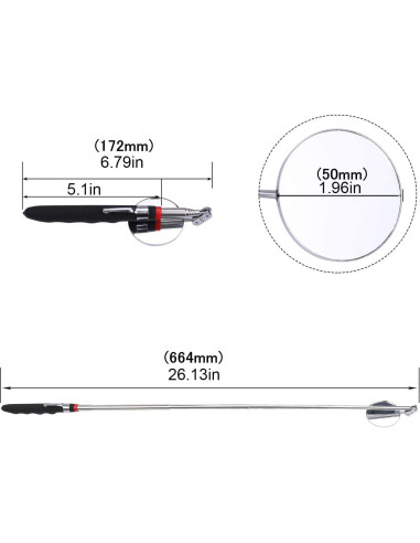 Espejo de Inspección Telescópico 3 Piezas LED Betterstar
