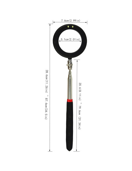 Espejo de Inspección Telescópico 3 Piezas LED Betterstar