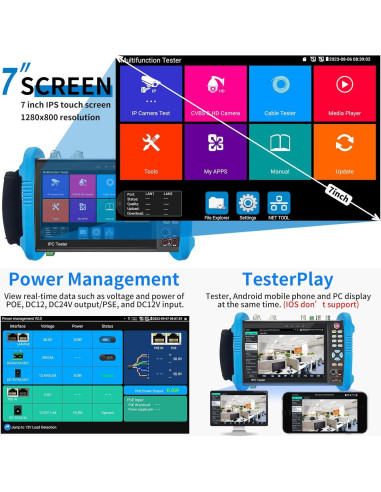Probador de Cámara CCTV Rsrteng IPC-9800MOVTADHS 8K 32MP