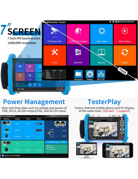 Probador de Cámara CCTV Rsrteng IPC-9800MOVTADHS 8K 32MP