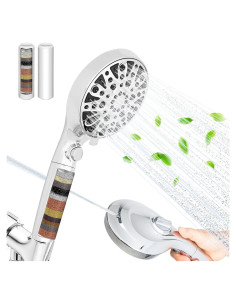 Cabezal de Ducha HYLER Alta Presión Cromo 9.5 LPM 8 Modos