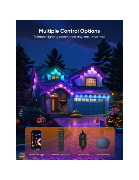 Cadena de Luces LED Inteligentes APPECK 61m IP67 RGB y Blanca