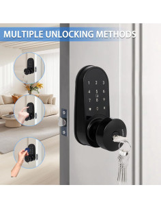 Cerradura Electrónica JESSTTI con Teclado y Alarma de Seguridad 2