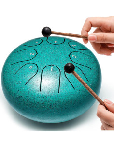 Tambor de Lengua de Acero 15cm 8 Notas Lronbird Malaquita 2