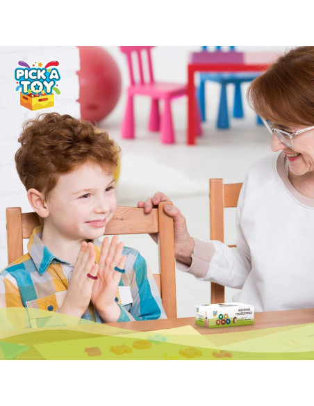 Anillos de Acupresión Pick A Toy - 10 Juguetes Antiestrés