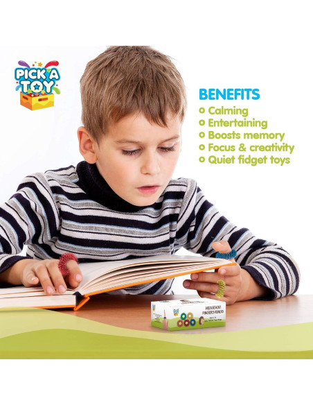 Anillos de Acupresión Pick A Toy - 10 Juguetes Antiestrés
