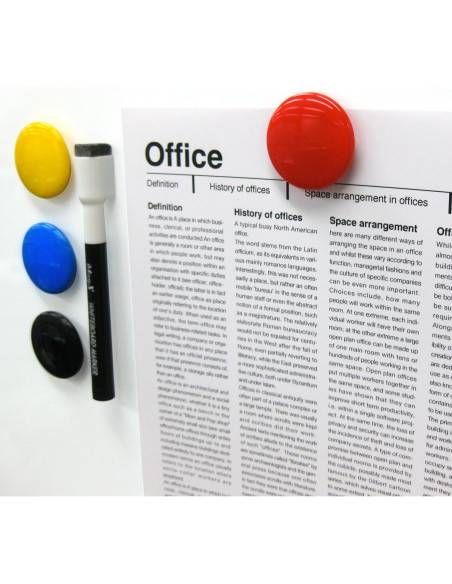 Botones Magnéticos Azul MFCB-40-12P-B, 12 Piezas 40mm