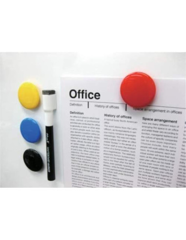 Botones Magnéticos Azul MFCB-40-12P-B, 12 Piezas 40mm