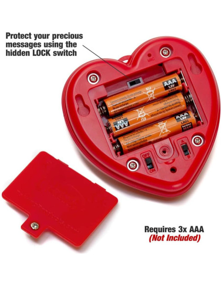 Grabador de Voz Corazón Hablante 2 Minutos - Rojo