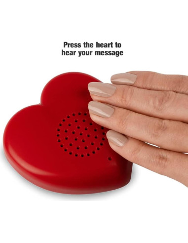 Grabador de Voz Corazón Hablante 2 Minutos - Rojo