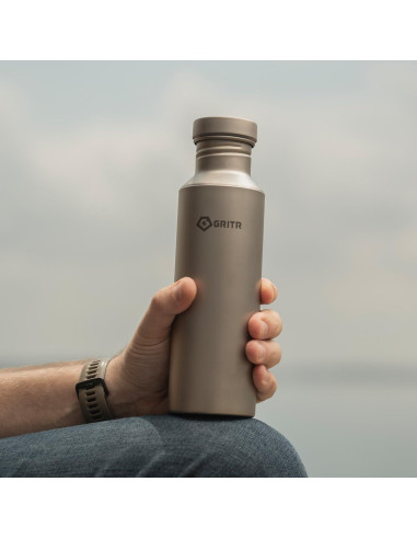 Botella de Agua Deportiva GRITR 700 ml Titanio a Prueba de Fugas