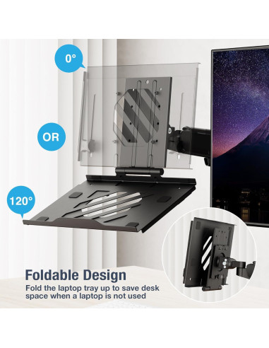 Bandeja Ajustable para Portátil AVLT hasta 43 cm - Negro