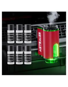 Difusor de Aromaterapia ASTRALER para Auto - Recargable USB, 3 Modos, 6 Aceites Esenciales