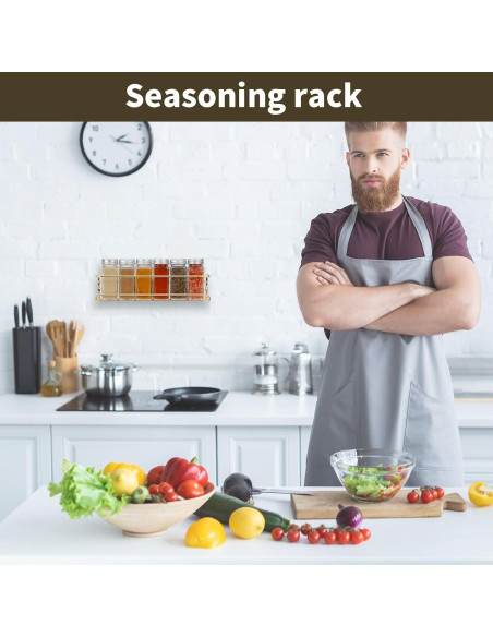 Estantes autoadhesivos de acero inoxidable Blueden - 2 unidades doradas