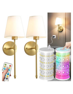 Juego de Apliques de Pared Inalámbricos HIFCTRN 2 Lámparas 10000 mAh