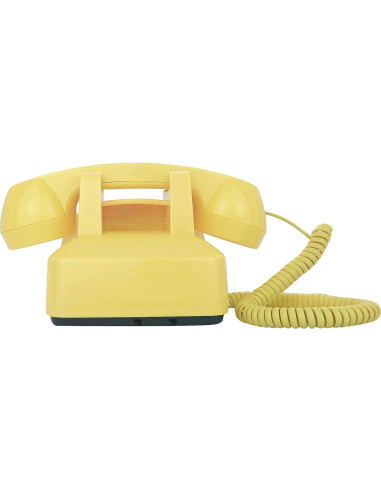 Teléfono de Escritorio Retro TelPal MY-301 Amarillo Manos Libres