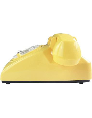 Teléfono de Escritorio Retro TelPal MY-301 Amarillo Manos Libres