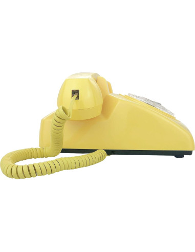 Teléfono de Escritorio Retro TelPal MY-301 Amarillo Manos Libres