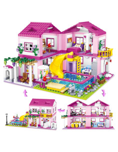 Conjunto de Construcción Villa de Verano Rosa Shantou 1018 PZS