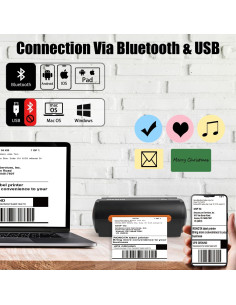 Impresora Térmica de Etiquetas Rongta RP420 Bluetooth 4x6 2