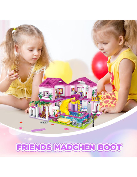 Conjunto de Construcción Villa de Verano Rosa Shantou 1018 PZS