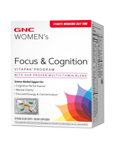 Vitapak GNC Enfoque y Cognición Mujeres 30 Porciones