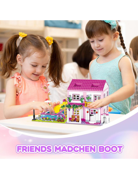 Conjunto de Construcción Villa de Verano Rosa Shantou 1018 PZS