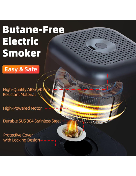 Ahumador Eléctrico de Cócteles OIGOGOI con 6 Astillas de Madera