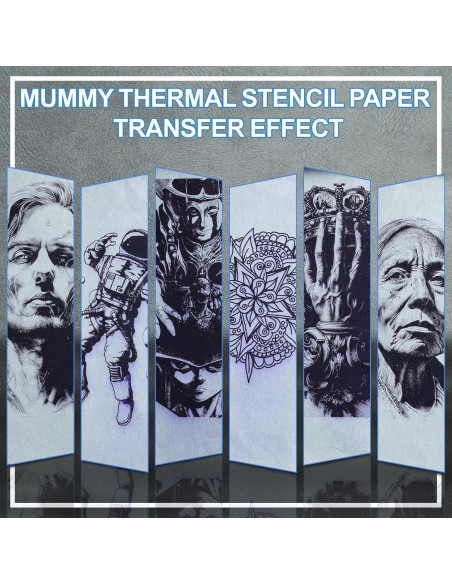 Papel de Transferencia de Tatuaje Mummy 100 Hojas A4 4 Capas Papel de Transferencia de Tatuaje Mummy 100 Hojas A4 4 Capas