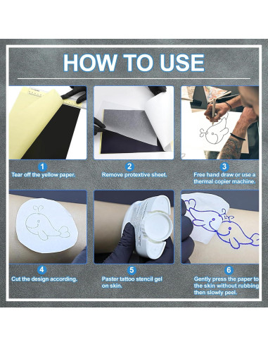 Papel de Transferencia de Tatuaje Mummy 100 Hojas A4 4 Capas