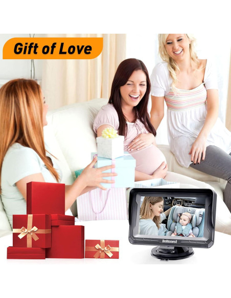 Cámara de Auto para Bebés DoHonest V33 - 2 Pack HD 1080P con Visión Nocturna