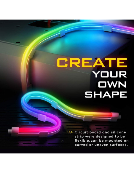 Kit Tira LED Direccionable EZDIY-FAB 1M ARGB 5V con Clips