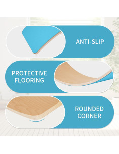 Tabla de Equilibrio Fitvids de Madera 81.28 cm Aqua 2