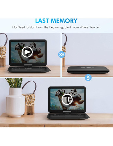 Reproductor de DVD Portátil DEVINC ZC-07 15.6" HD Batería 6h