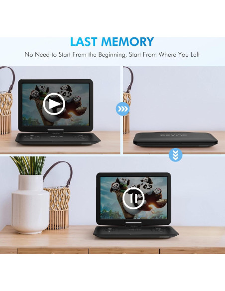 Reproductor de DVD Portátil DEVINC ZC-07 15.6" HD Batería 6h