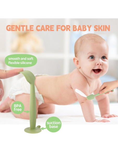 Espátula para Crema de Pañales MAIKKB - 3 Piezas Silicona Espátula para Crema de Pañales MAIKKB - 3 Piezas Silicona