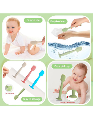 Espátula para Crema de Pañales MAIKKB - 3 Piezas Silicona