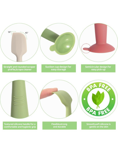 Espátula para Crema de Pañales MAIKKB - 3 Piezas Silicona
