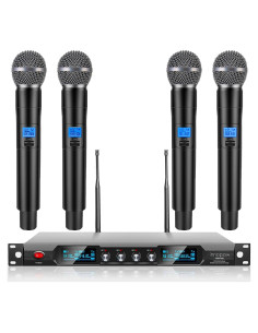 Sistema de micrófono inalámbrico 4 canales Innopow WM-400